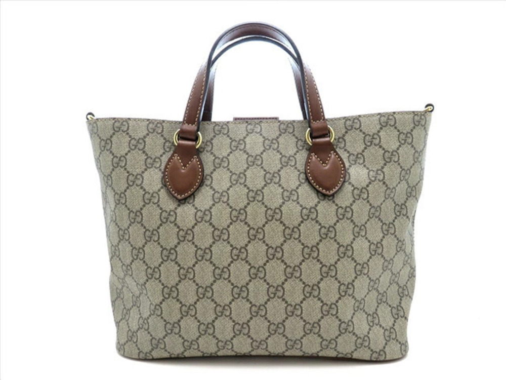 Gucci bag shoulder handbag GG Supreme Beige Cream brown
